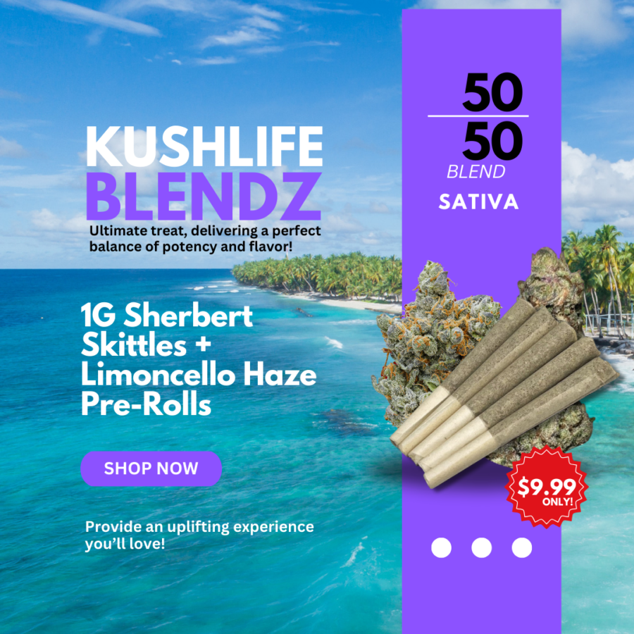 1G KushLife Blendz Pre-Roll ( Sherbert Skittles + Limoncello Haze ) - $9.99