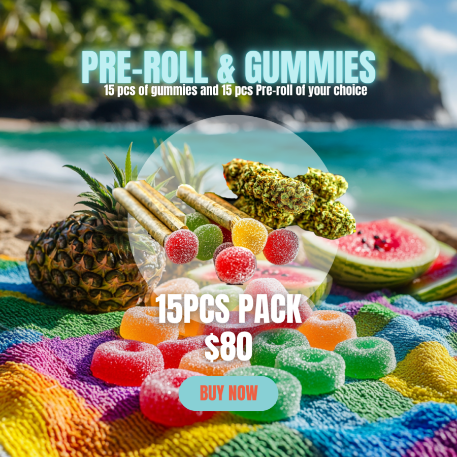 GUMMIES & PRE-ROLL 15PCS EACH